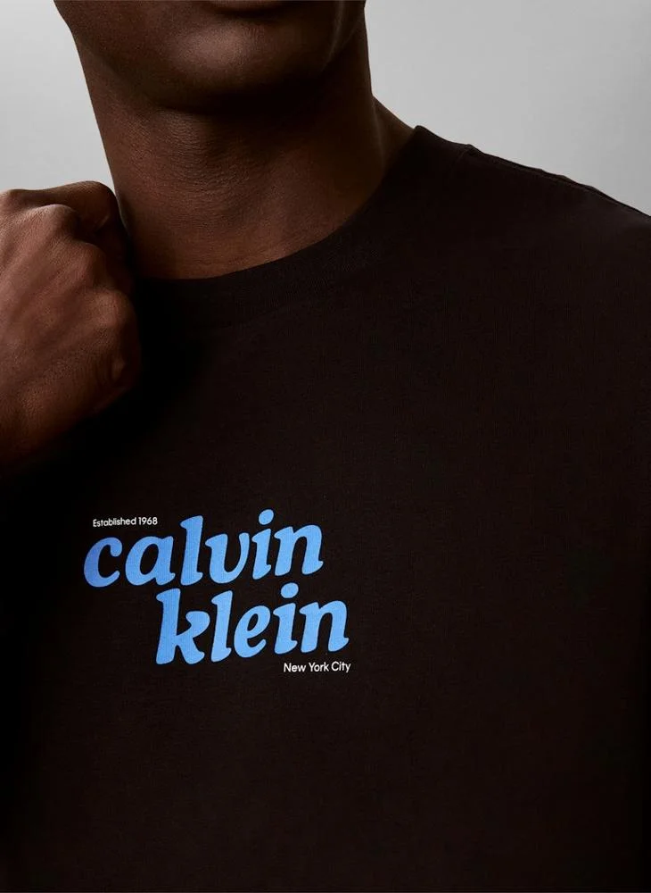 Calvin Klein Jeans Black Relaxed Logo T-shirt for Men | Best Price UAE