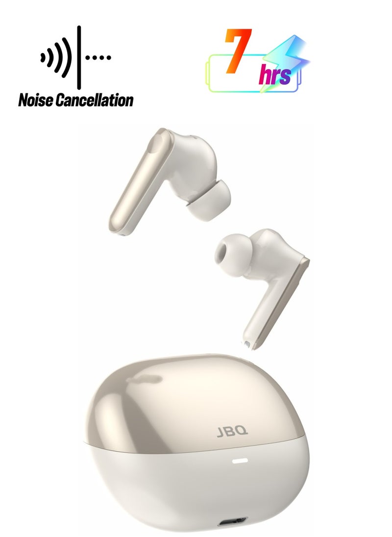 JBQ - Wireless Earbuds, Bluetooth Headphones with ENC Noise Canceling Translucent Earphones, Active Noise Cancellation 1.5 Hours Charging Time 7Hours Music Playing AB-120C - Image 1