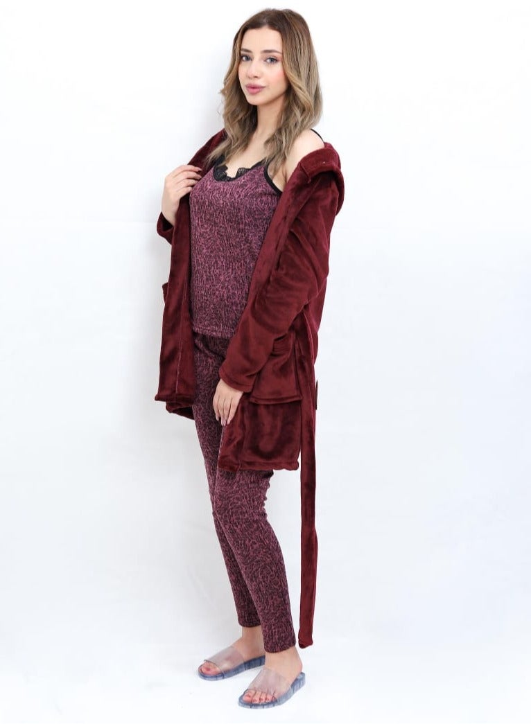 general Plush winter pajamas, three pieces - Image 1