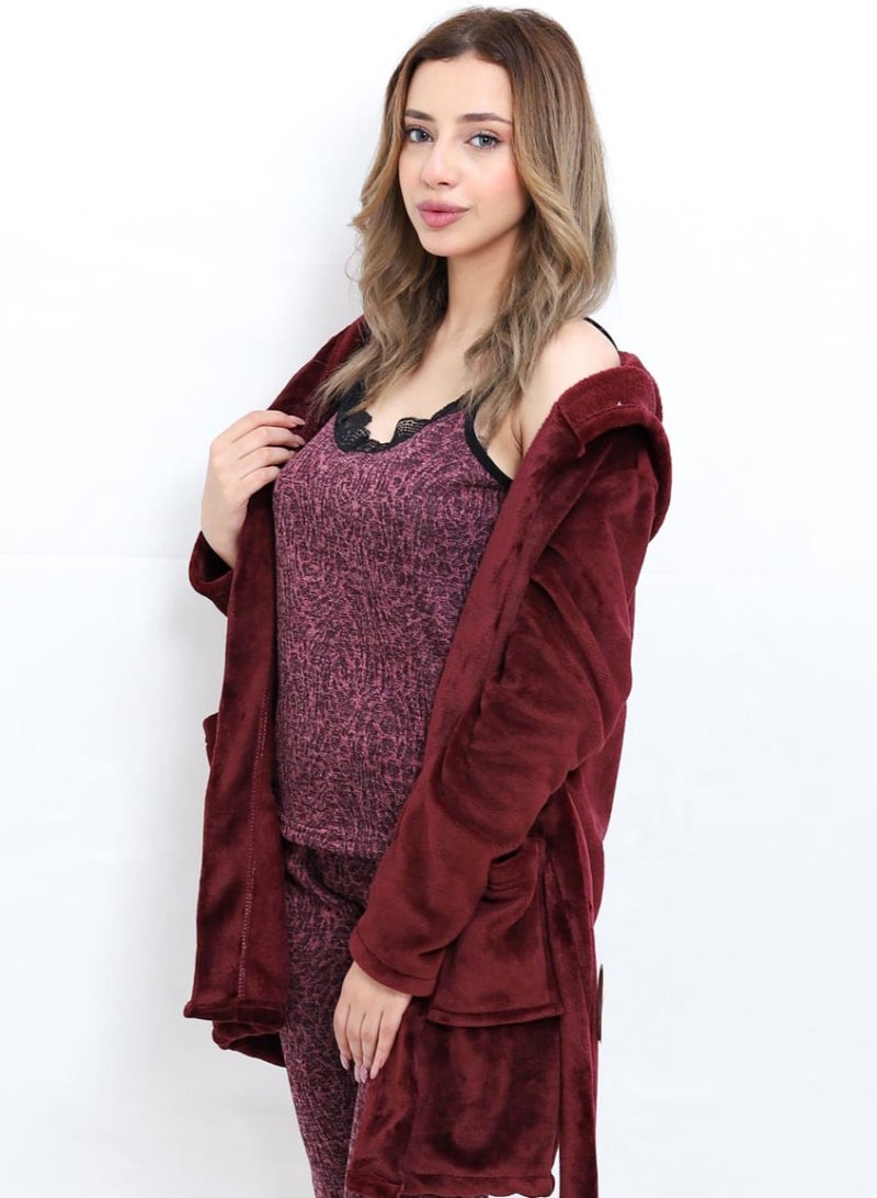 general Plush winter pajamas, three pieces - Image 2