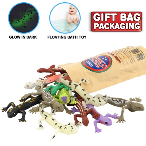 Yeonhatoys 8 PCS Mini Lizards Toys for Kid Realistic Rubber Lizard Set Super Stretches Material TPR with Bag Lizard Figure Bathtub Toy Iguana Chameleon Dragon - Image 5