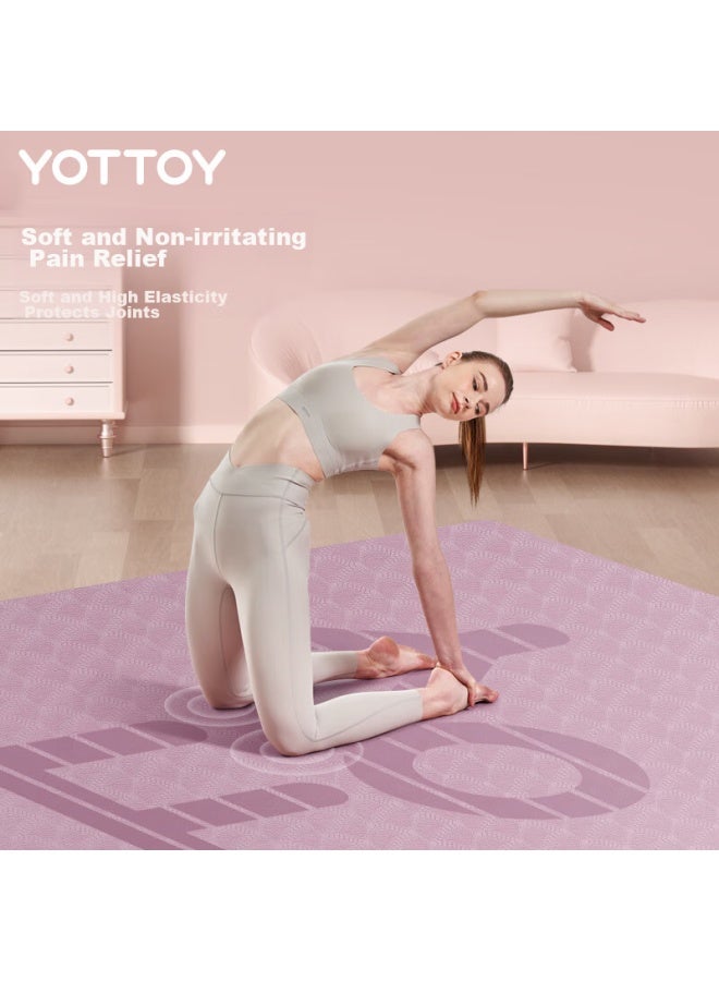 Yottoy Yoga Mat, Extra Large Double Size Thickened Wide Long Non-slip Floor Mat For Children, Home Use, Dance Practice, Fitness Mat 8mm - Image 5