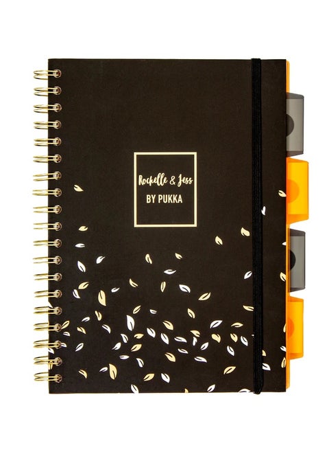 B5 Size Rochelle and Jess Project Notebook With Four Divisions