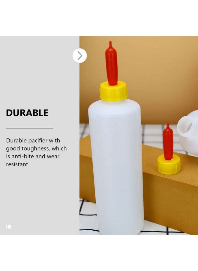 هيموتون مجموعة حلمات وزجاجات رضاعة للماعز، 5 مجموعات من مشروبات حليب الحيوانات الصغيرة، حلمات بريتشارد للماعز 400 مل، مجموعة زجاجات رضاعة للحمل، مجموعة زجاجات تغذية للأغنام والماعز والضأن والجراء (5 زجاجات و10 حلمات) - Image 2