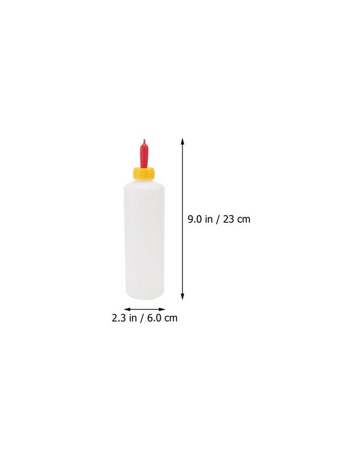 هيموتون مجموعة حلمات وزجاجات رضاعة للماعز، 5 مجموعات من مشروبات حليب الحيوانات الصغيرة، حلمات بريتشارد للماعز 400 مل، مجموعة زجاجات رضاعة للحمل، مجموعة زجاجات تغذية للأغنام والماعز والضأن والجراء (5 زجاجات و10 حلمات) - Image 3