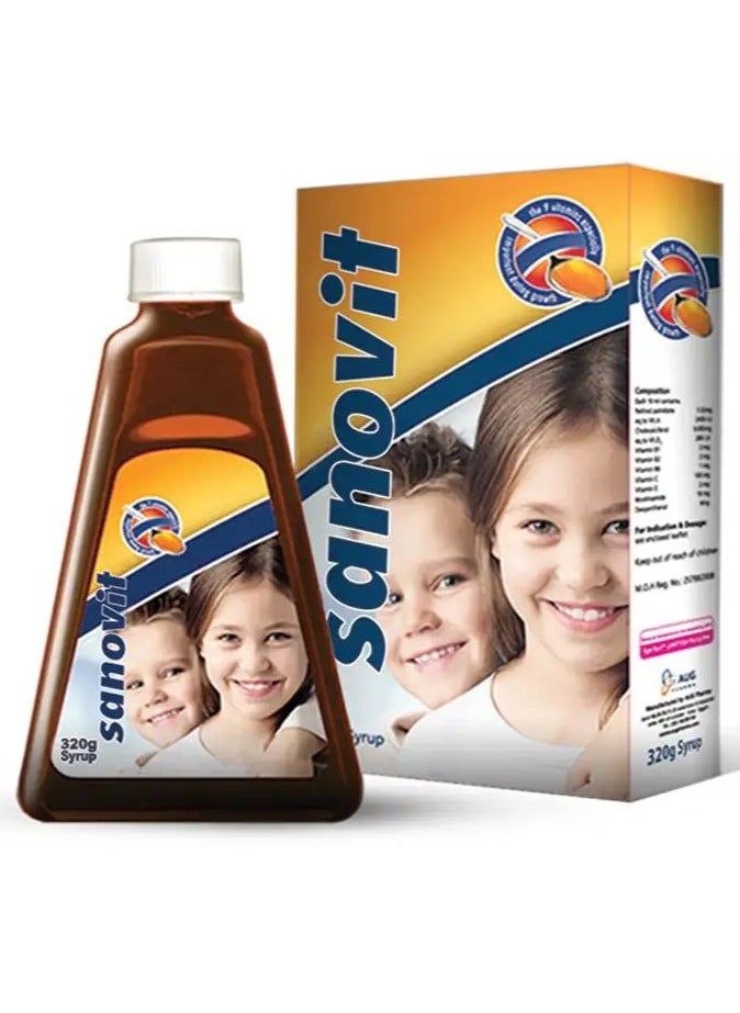 Sanovit is a balanced nutritional supplement to maintain health and treat anemia and calcium deficiency in the body, 320 ml syrup