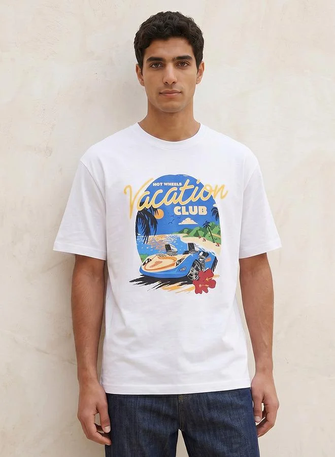 اس بي كاركترز Hot Wheels Regular Fit Crew Neck Short Sleeves T-shirt