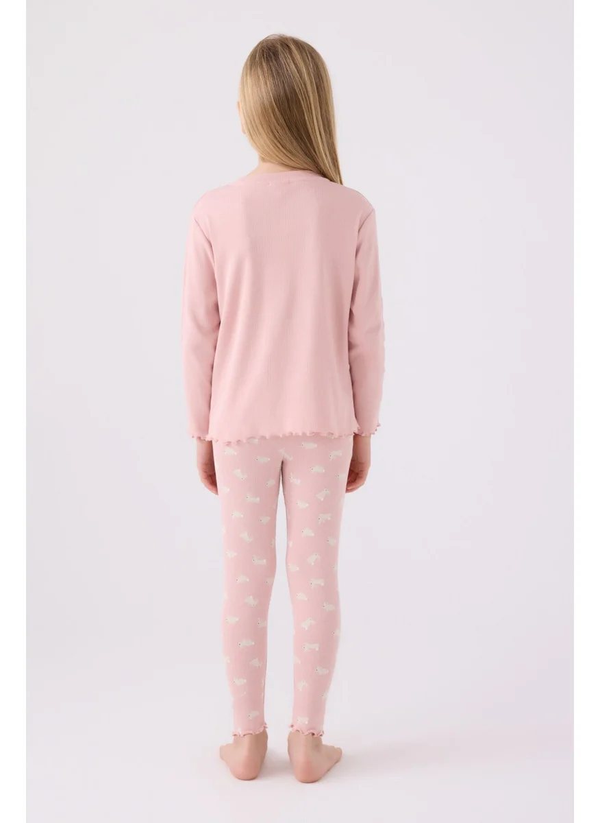 RolyPoly Girls Long Sleeve Pajama Set RP3458 Salmon