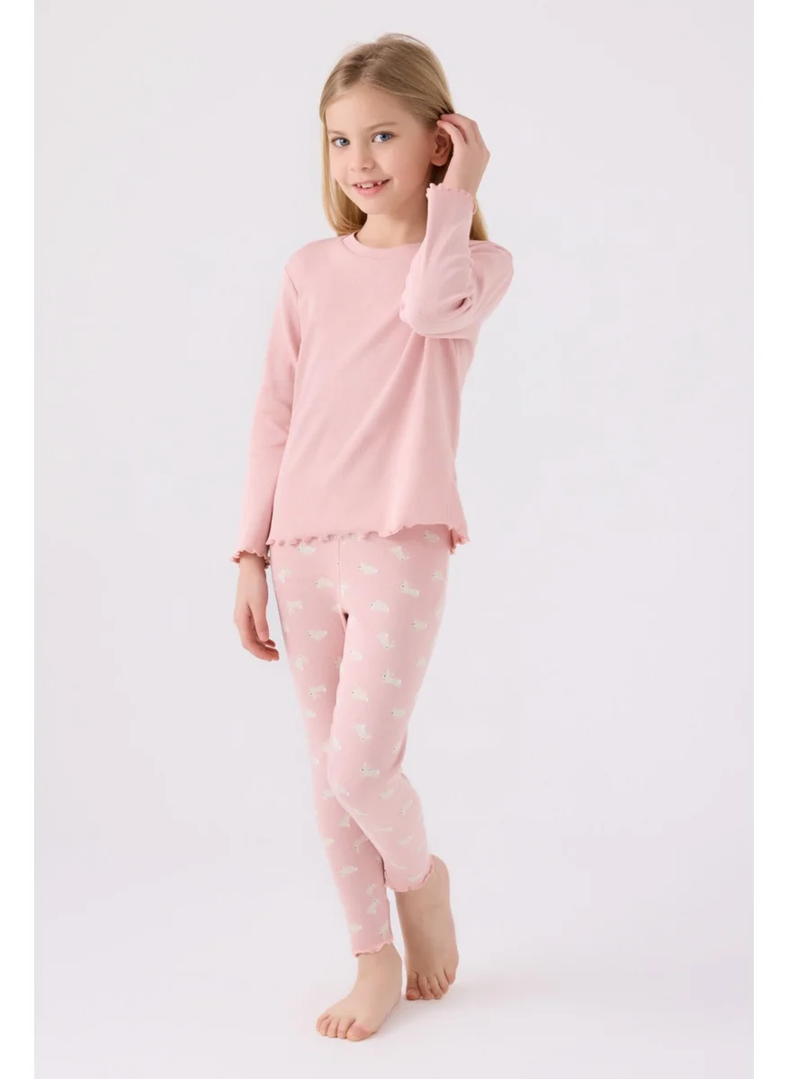 RolyPoly Girls Long Sleeve Pajama Set RP3458 Salmon