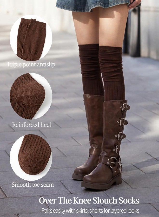 TOCONFFON Women Knit Long Over the Knee Socks,Slouch Top Fashion Thigh Boot Socks - Image 5