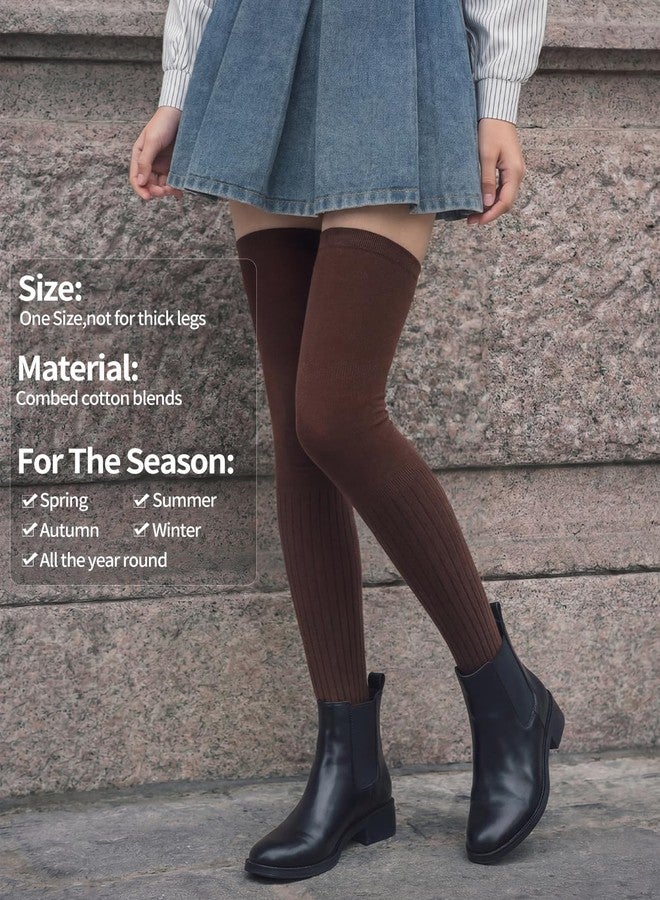 TOCONFFON Women Knit Long Over the Knee Socks,Slouch Top Fashion Thigh Boot Socks - Image 4