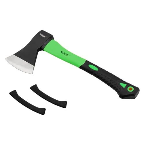WULF 800 GM Premium Heavy Duty Hand Axe with Shockproof Fiberglass Handle | Rubberized Grip for Wood Cutting, Camping, and Gardening | Safety Hatchet Kulhadi Tool for Outdoor & Home Use (800g) - Image 1
