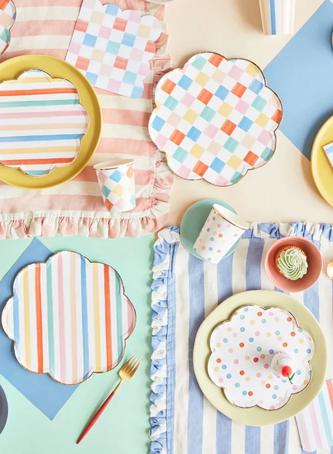 Meri Meri Colourful Pattern Dinner Plates