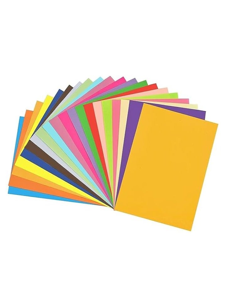 Multicolor Paper Bundle A4 100 Sheets 10 Different Color each 10 Sheets Mix color paper pack