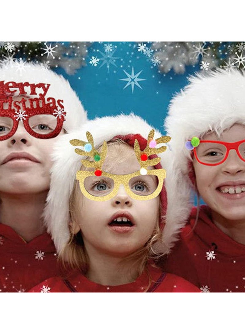 AUTOYSUR Christmas Glasses Frame,Christmas Hair Hoop and Christmas Hats,Christmas Decoration,Christmas Photo Booth Props Christmas Party Favors for kid Adult,for Xmas Holiday Party Supplies 18pcs - Image 5