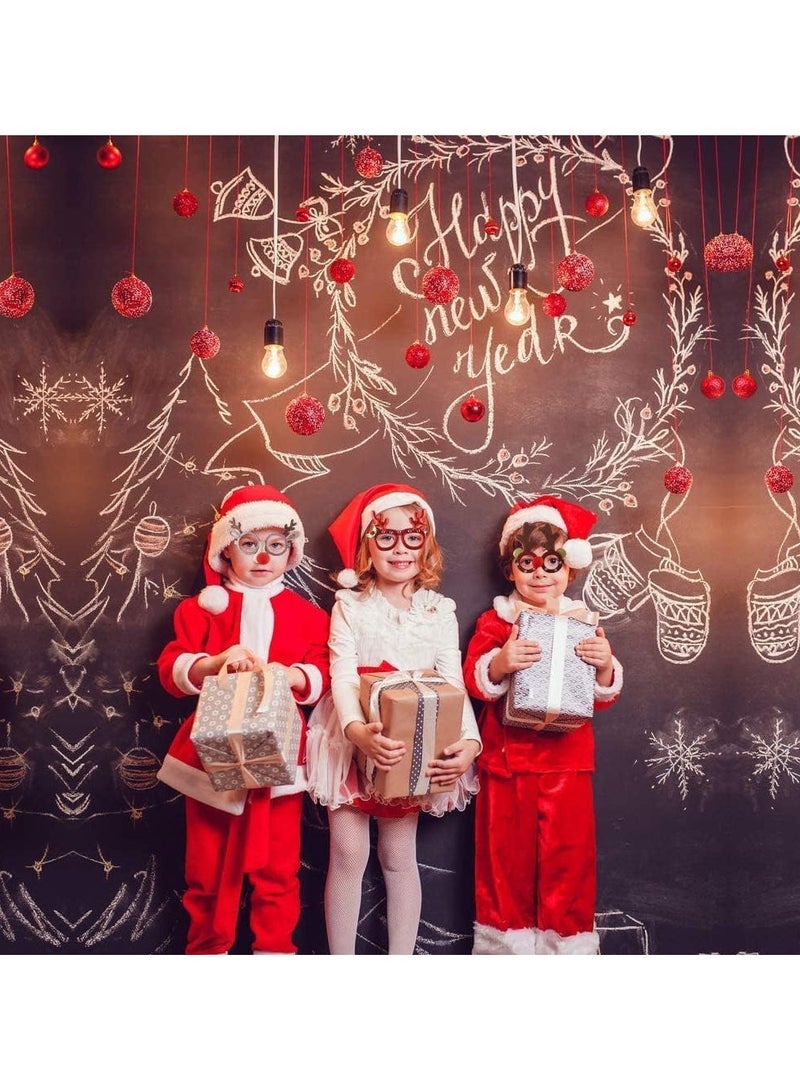 AUTOYSUR Christmas Glasses Frame,Christmas Hair Hoop and Christmas Hats,Christmas Decoration,Christmas Photo Booth Props Christmas Party Favors for kid Adult,for Xmas Holiday Party Supplies 18pcs - Image 2