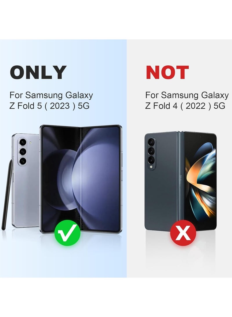 Nillkin Case Cover with  Pen Holder & Hinge Protection, Kickstand [Slide Camera Cover] CamShield Pro Slim Protective Case for Samsung Galaxy Z Fold 5 5G (Black) - Image 2