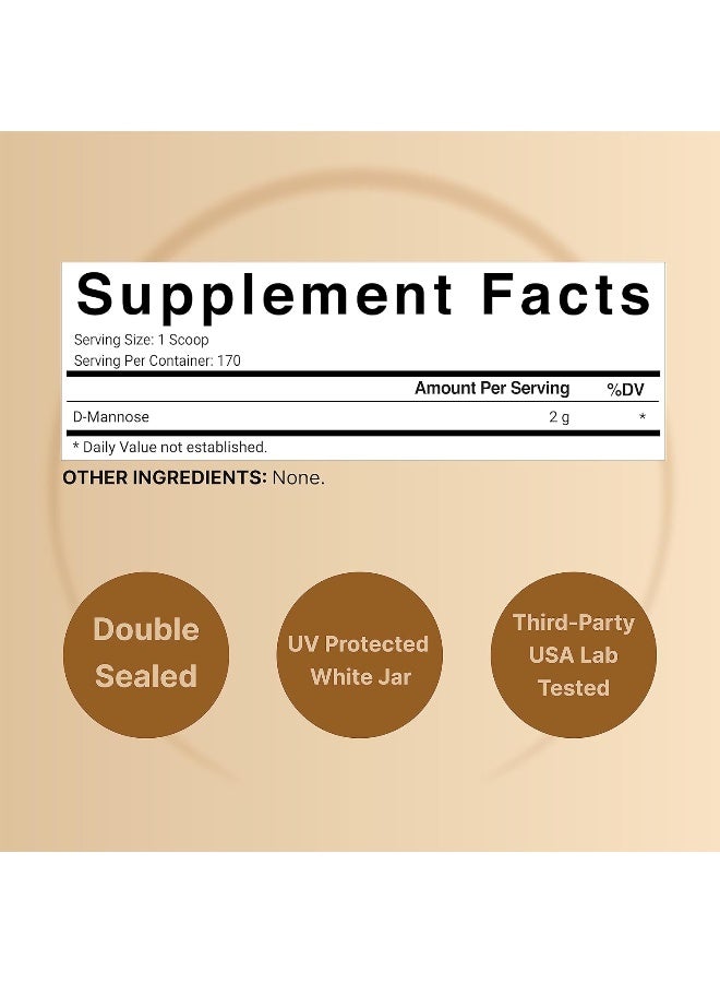 NatureBell Certified ORGANIC D-Mannose Powder, Urinary Tract Cleanse & Bladder Support, Fast-Acting & Long-Lasting Cleanse, All Natural. No GMOs or Additives. Vegan Friendly. - Image 2