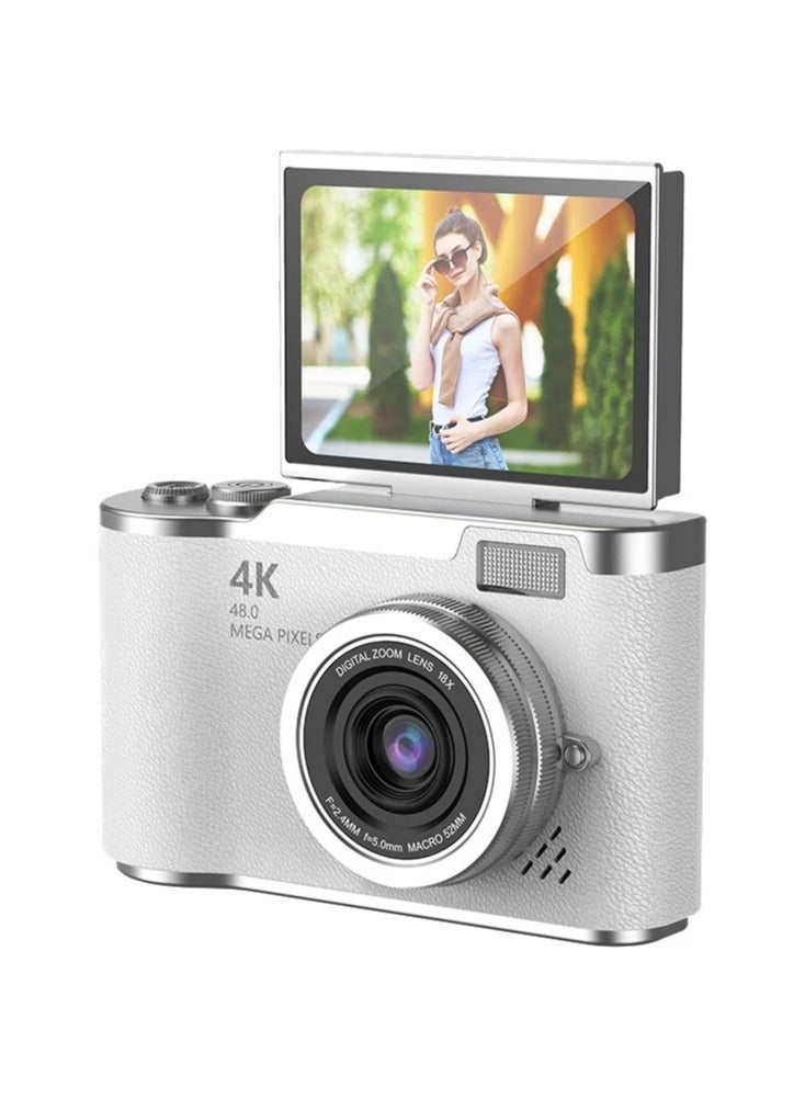 4K Digital Camera 48MP Vintage Camera 8X Zoom 180 Flip Screen - Image 1