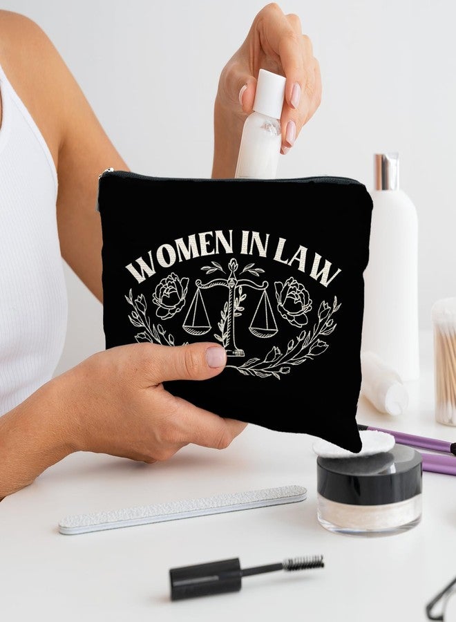 RYYCDOI Lawyer Gifts for Women - Law Graduation & Future Lawyer Gift, Women in Law Cosmetic Bag - Black Makeup Pouch - Image 4