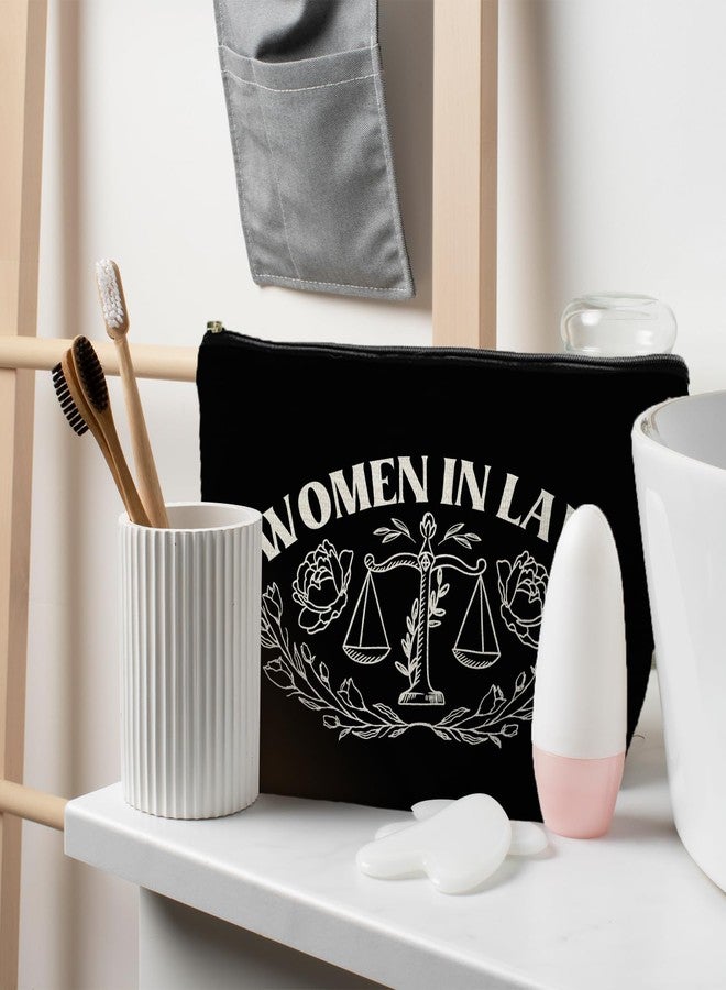 RYYCDOI Lawyer Gifts for Women - Law Graduation & Future Lawyer Gift, Women in Law Cosmetic Bag - Black Makeup Pouch - Image 3