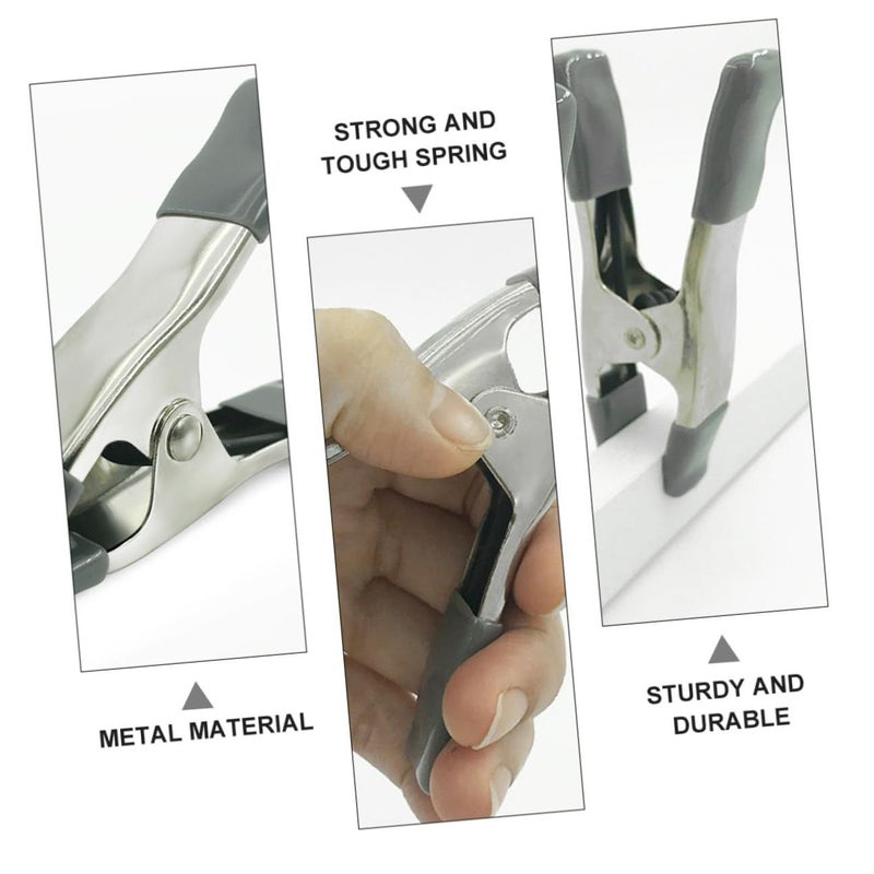 Heavy Duty Photography Background Clips Set 4 Inch 6pcs Spring Clamps - Image 4
