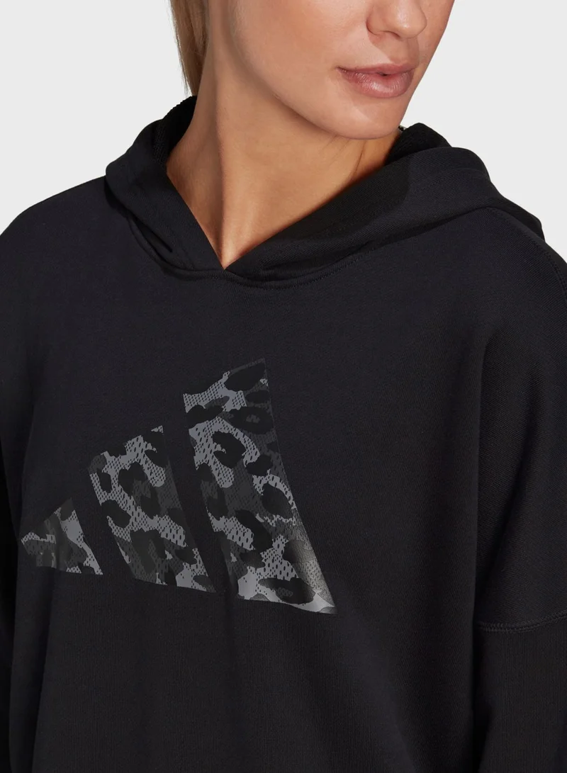 Adidas Leopard Oversized Hoodie