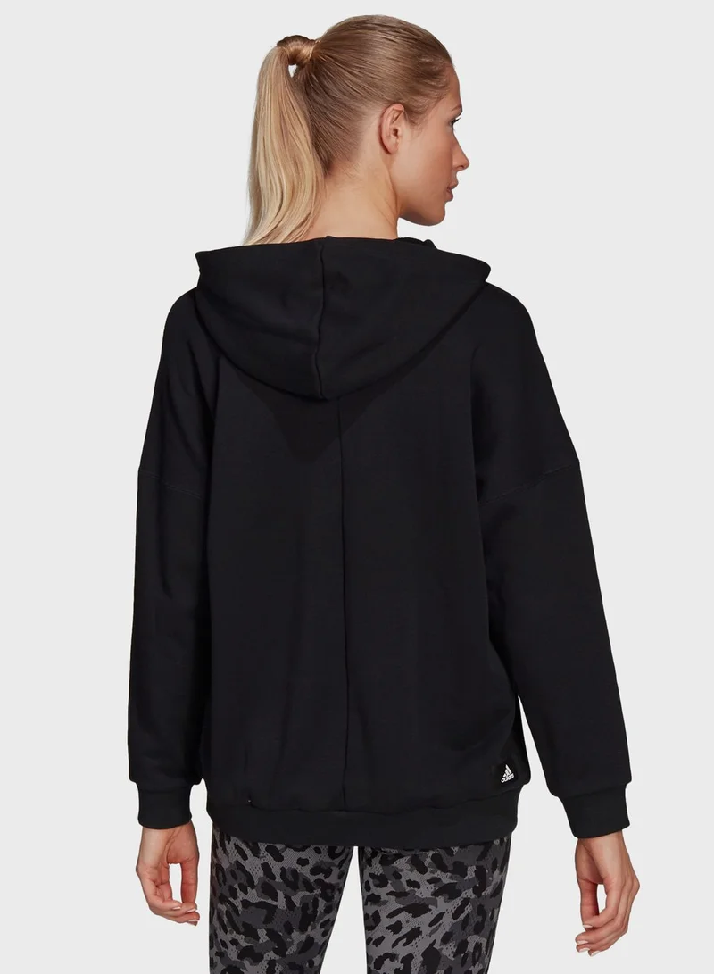 Adidas Leopard Oversized Hoodie