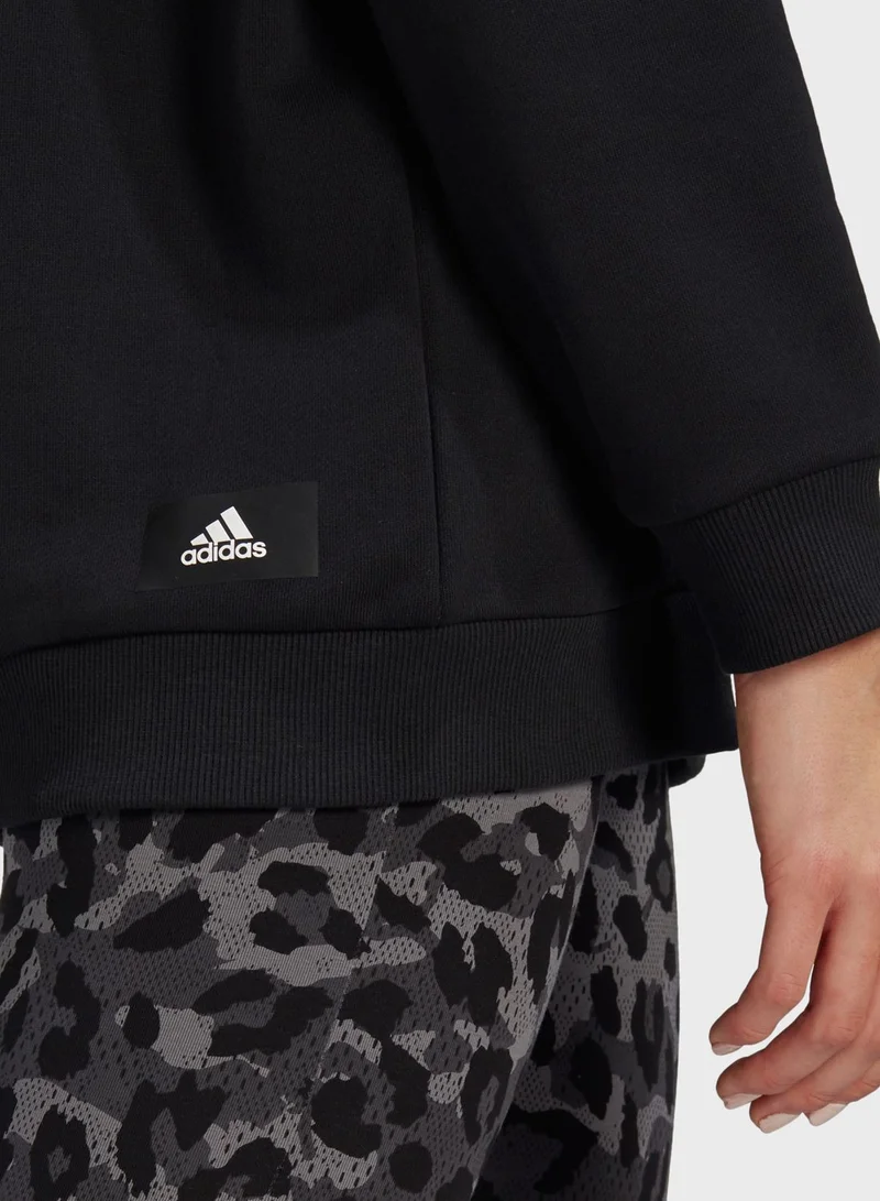 Adidas Leopard Oversized Hoodie