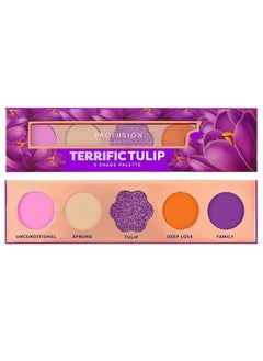 Profusion Cosmetics Blooming Hues 5 Shade Eyeshadow Palette Mauve  - Image 1