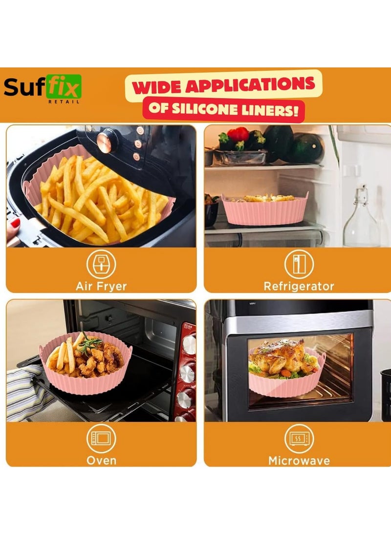 KITCHENOO 3PCS Silicone Air Fryer Tray  -Multicolor  - Image 2