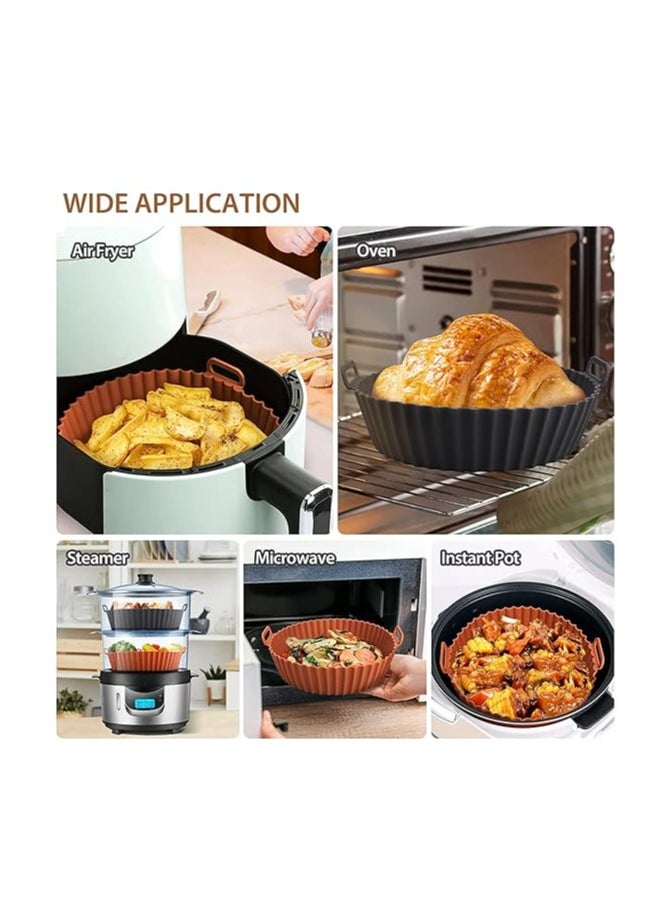 KITCHENOO 3PCS Silicone Air Fryer Tray  -Multicolor  - Image 3