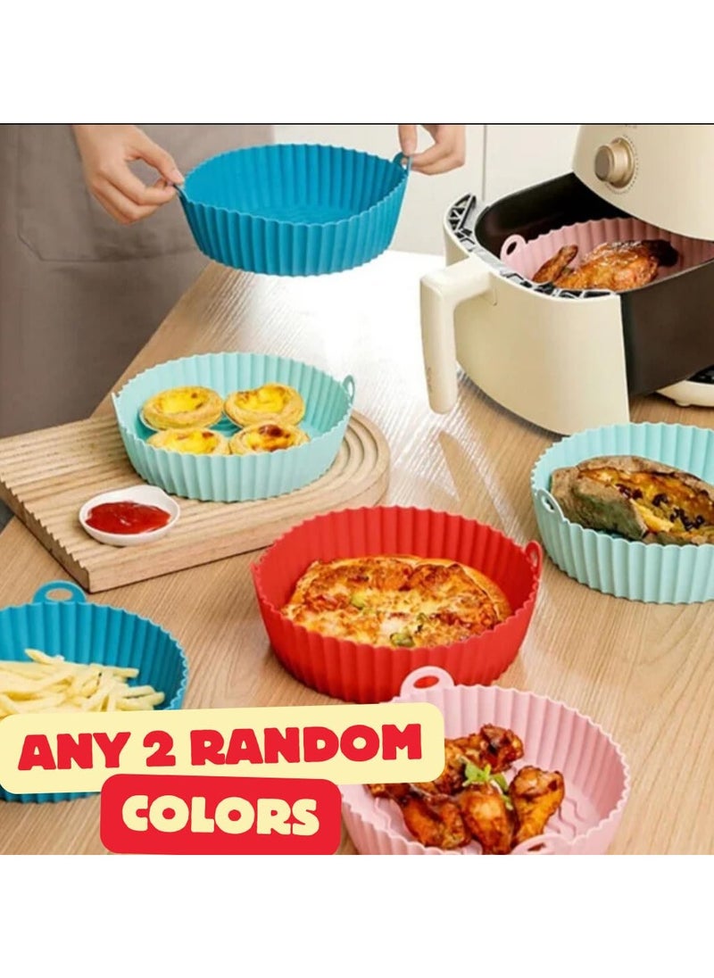 KITCHENOO 3PCS Silicone Air Fryer Tray  -Multicolor  - Image 4