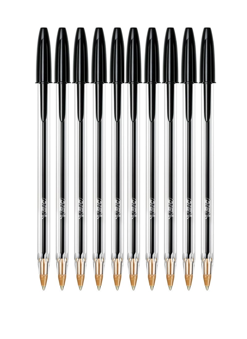 10-Piece Cristal Medium 1.0mm Tip Ballpoint Pen Black Ink - pzsku/Z4935B6279E0DD58EA3F6Z/45/_/1734173494/8331a0e2-dce6-409d-bde8-674a6c2ed3c9