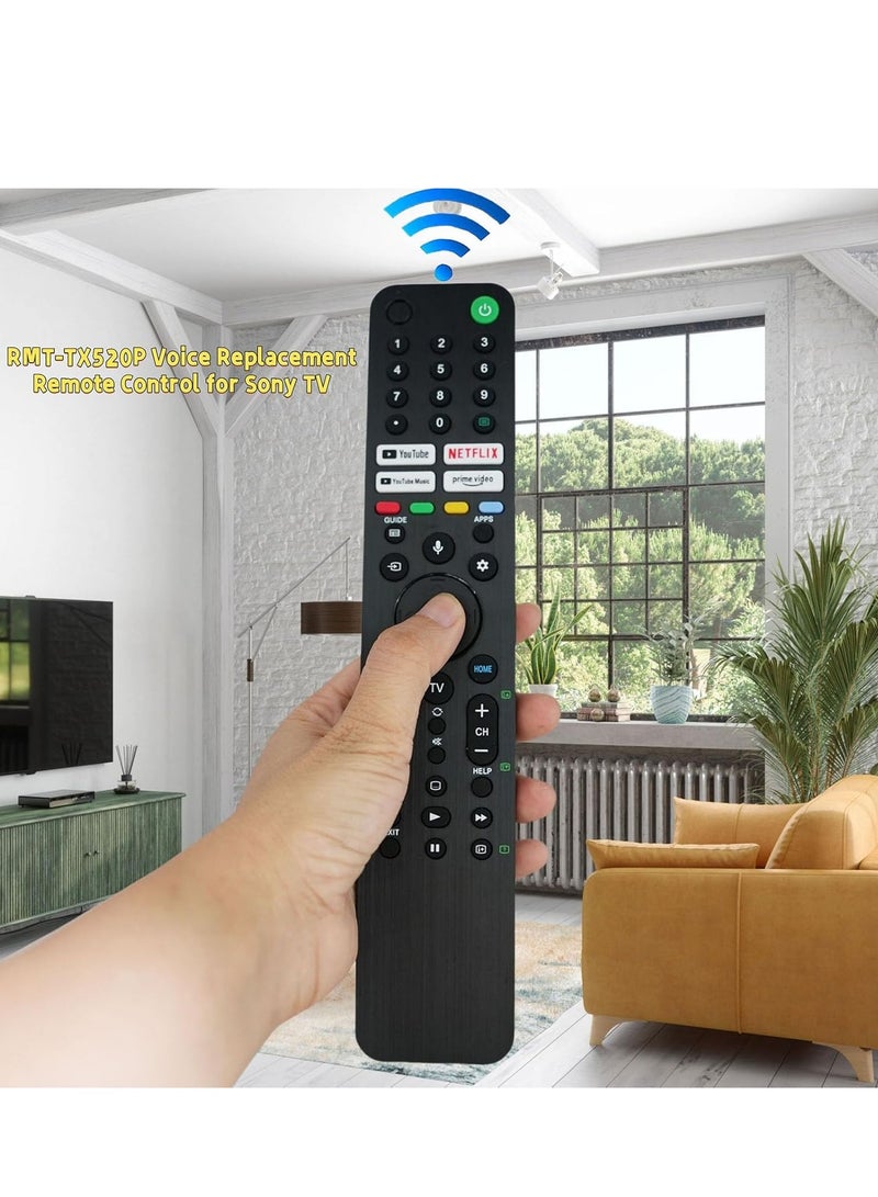 ELTRAZONE جهاز التحكم عن بُعد البديل Voice RMF-TX520P لجهاز تلفاز سوني برافيا LCD KD-43X80J KD-50X80J KD-55X80J KD-55X85J KD-65X80J KD-65X85J KD-75X85J XR-55A80J XR-55X90J XR-60J 5A80J XR-65X90J XR-77A80J - Image 3