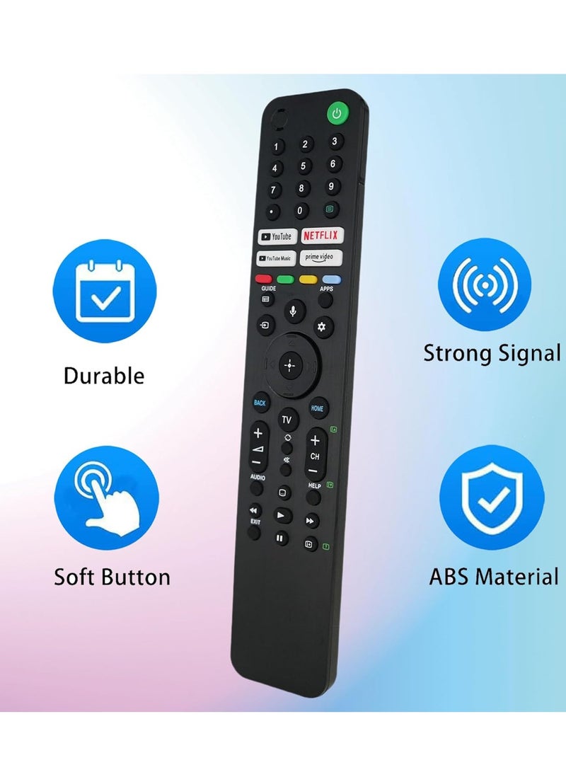 ELTRAZONE جهاز التحكم عن بُعد البديل Voice RMF-TX520P لجهاز تلفاز سوني برافيا LCD KD-43X80J KD-50X80J KD-55X80J KD-55X85J KD-65X80J KD-65X85J KD-75X85J XR-55A80J XR-55X90J XR-60J 5A80J XR-65X90J XR-77A80J - Image 4