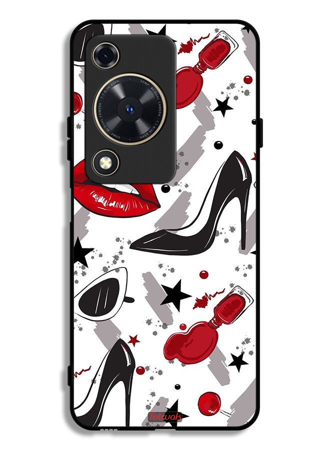 Tolwak Huawei Nova Y63 Protective Case Cover Lipstick And Shoes Art