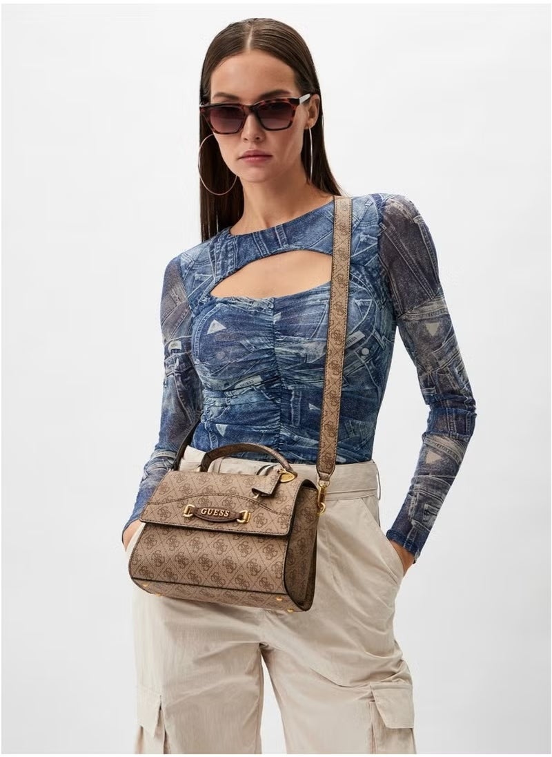 GUESS - Top Handle Flap Handbag - Image 1