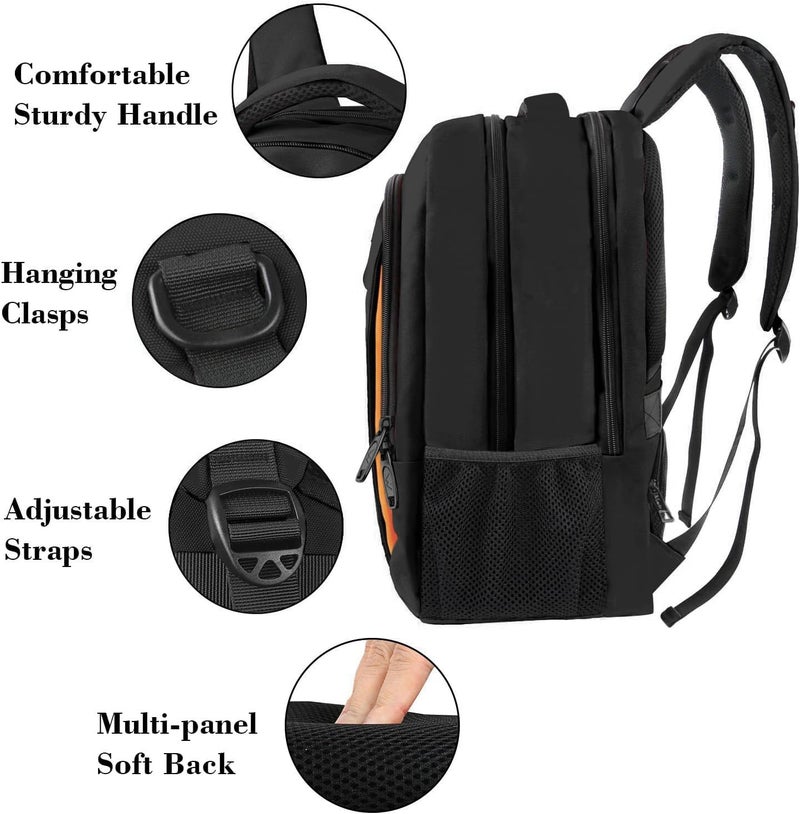 MATEIN Travel Laptop Backpack, Slim Sturdy College Laptops Backpack, Business Anti Theft Water Resistant Computer Bag Gift for Men & Women Fits 15.6 Inch Notebook - Image 2