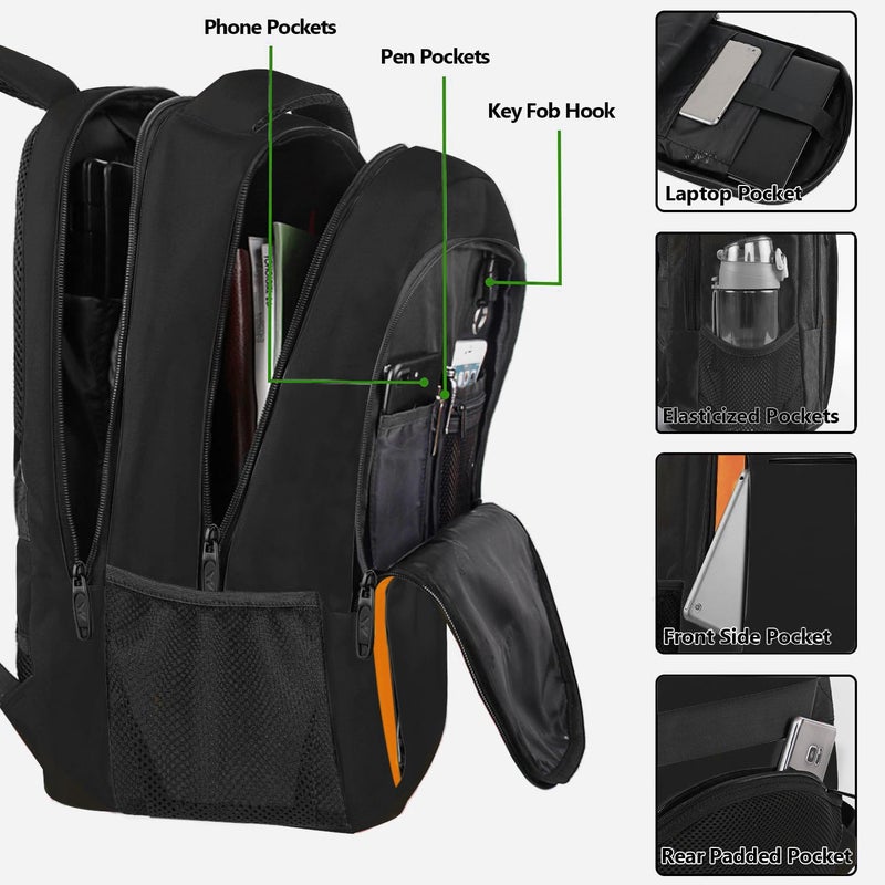 MATEIN Travel Laptop Backpack, Slim Sturdy College Laptops Backpack, Business Anti Theft Water Resistant Computer Bag Gift for Men & Women Fits 15.6 Inch Notebook - Image 4