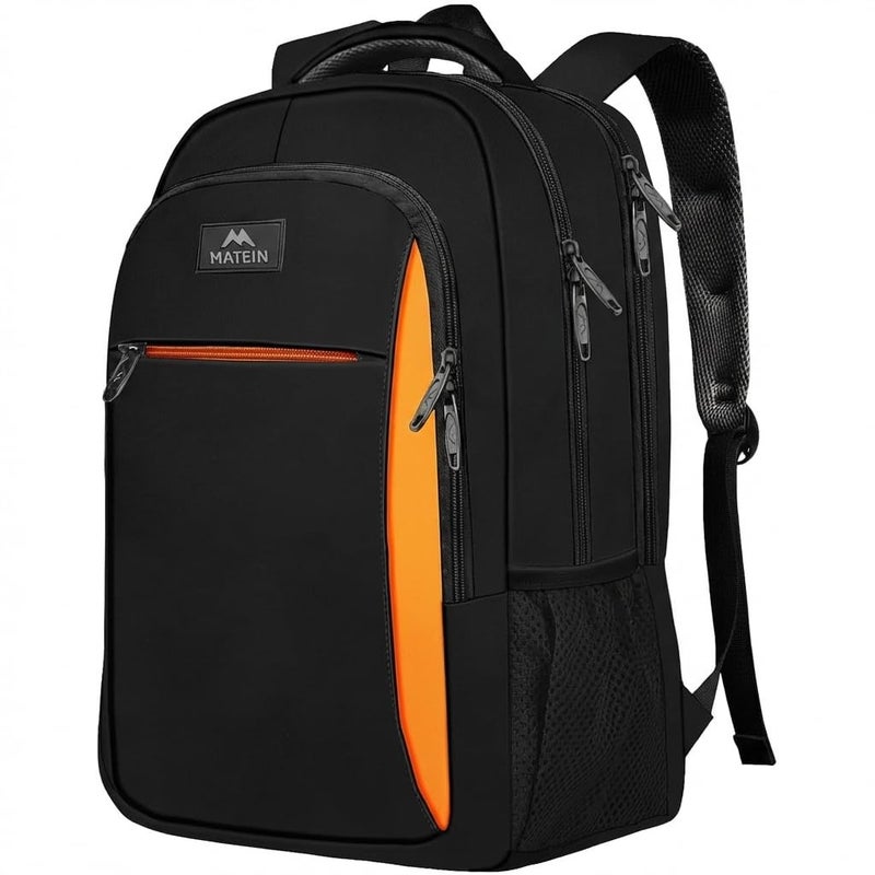 MATEIN Travel Laptop Backpack, Slim Sturdy College Laptops Backpack, Business Anti Theft Water Resistant Computer Bag Gift for Men & Women Fits 15.6 Inch Notebook - Image 1
