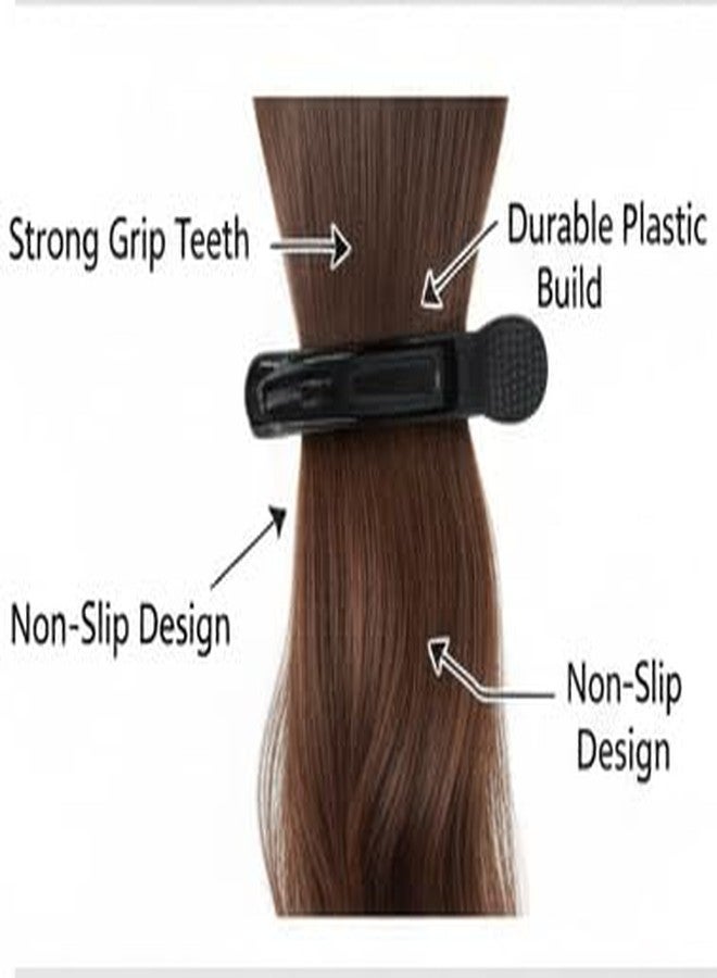 HECTOR Basic Pro Professional Hair Sectioning Clips - Black, Pack of 6 | Strong Grip Non-Slip Alligator Clips for Salon & Home Styling - Image 5