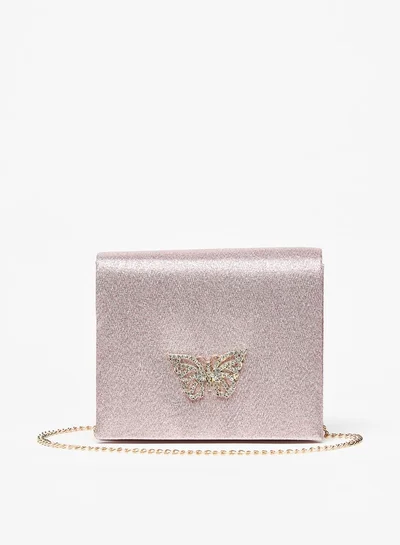 Flora Bella By Shoexpress Butterfly Embellished Accent Crossbody Bag