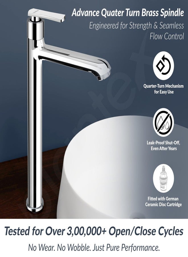 Plantex Pure Brass High Neck Pillar Cocke for Basin with Teflon Tape/Tap for Wash Basin with 7 Year Warranty - (3521, Chrome) - Image 5