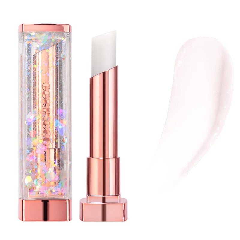 CORINGCO Sparkle Cute Changes Color Lip Balm 03 Swan LakeColored Lip Cream Lip Gloss Glitter Lip Care Lip Pack Birthday Gift Glitter Gift Sequin Shiny Spangle Lipbalm crema de labios de color