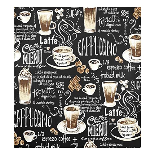 Wamika Coffee Bean Cappuccino Latte Dishwasher Stickers Magnetic Black Coffee Lover Cup CoCo Kitchen Fridge Magnet Cover Decals Home Decorations Vinyl Sticker Reusable 23W x 26H inches - Image 1