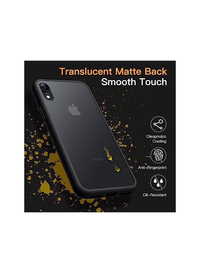 Jetech Matte Case For Iphone Xr 6.1-Inch, Shockproof Military Grade Drop Protection, Frosted Translucent Back Phone Cover, Anti-Fingerprint (Black) - Image 3
