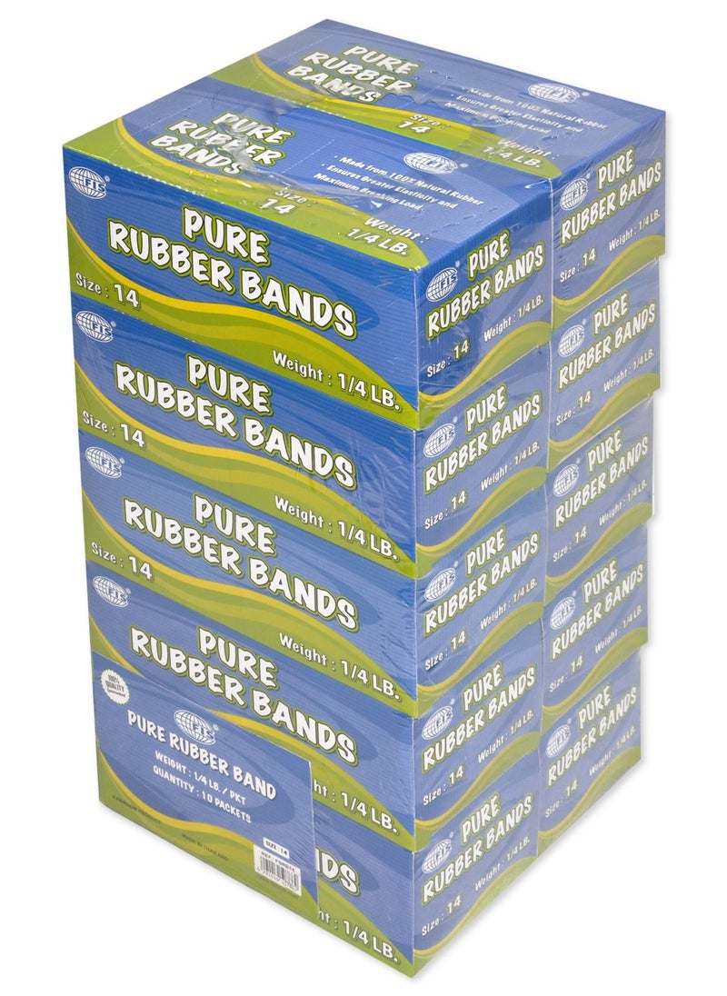 FIS - 10 PC FIS Pure Rubber Bands 14 Size, 1/4 LB - FSRB14_10PC - Image 1