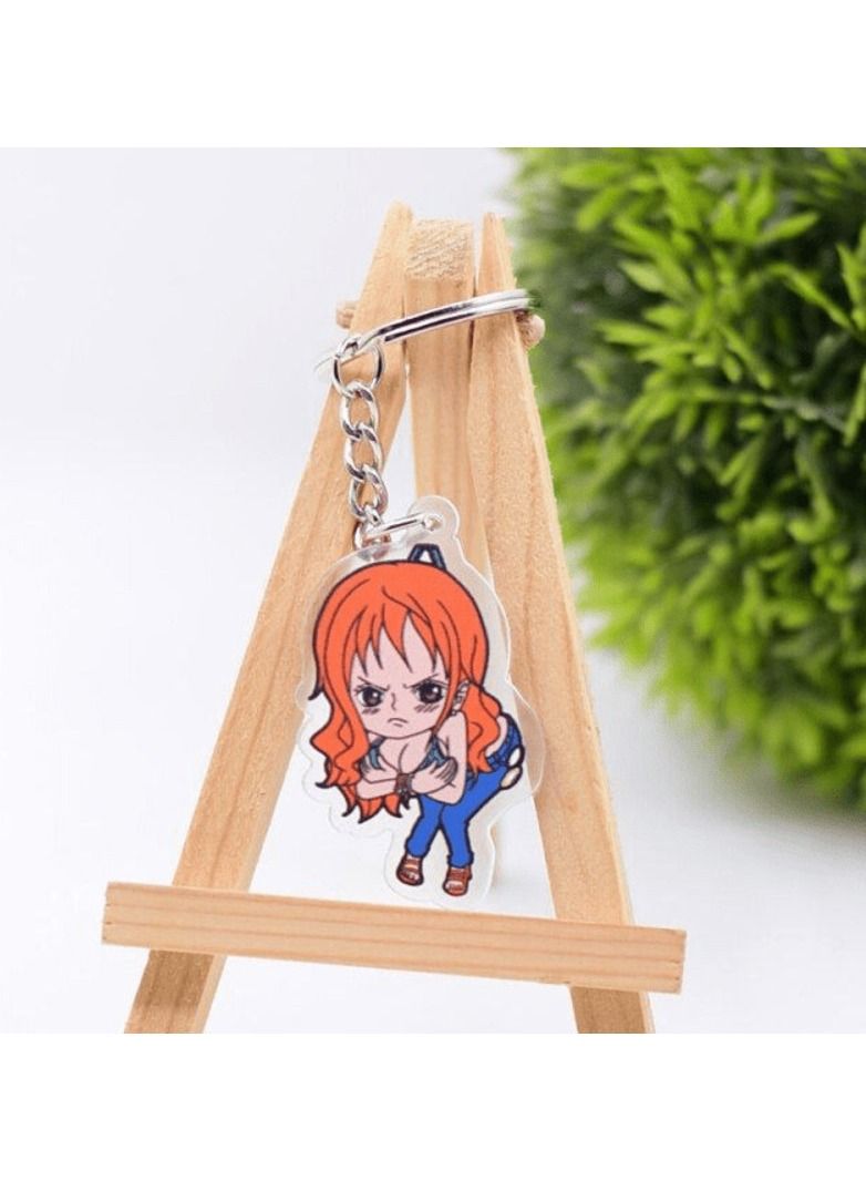 Japan Cartoon Anime ONE PIECE Keychain Acrylic Double Sided Transparent