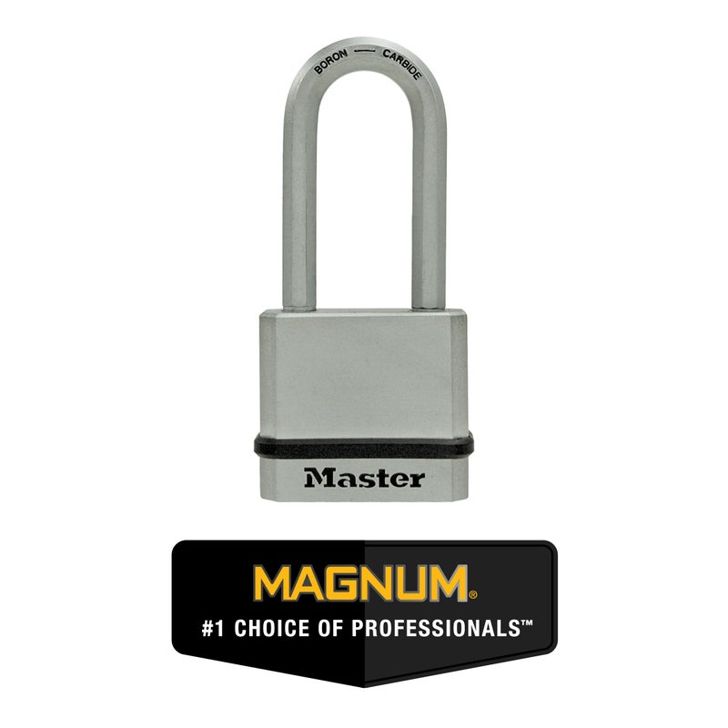 Master Lock M530XDLH Magnum Solid Steel Keyed Padlock, 1-3/4 in. Wide, 1 Pack - Image 1